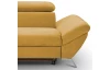 Rohová sedacia súprava Estelle, žltá látka, ľavý roh