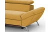 Rohová sedacia súprava Estelle, žltá látka, ľavý roh