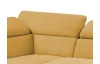 Rohová sedacia súprava Estelle, žltá látka, ľavý roh