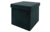 Taburet s úložným priestorom Maxim, čierna látka