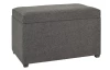 Úložná truhla so sedákom Zlatan, antracitová šedá tkanina