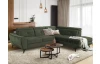 Rohová sedacia súprava Sergio, mechově zelená látka, pravý roh