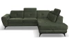 Rohová sedacia súprava Sergio, mechově zelená látka, pravý roh