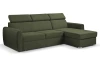 Rohová sedacia súprava Mistic, lesná zelená látka