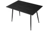 Jedálenský stôl Agne 120x80 cm, čierny  mramor