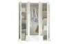 Šatníková skriňa so zrkadlami Leporolo 156 cm, biela mat