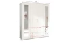 Šatníková skriňa so zrkadlami Leporolo 156 cm, biela mat
