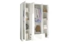 Šatníková skriňa so zrkadlami Leporolo 156 cm, biela mat