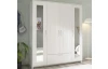 Šatníková skriňa so zrkadlami Leporolo 156 cm, biela mat