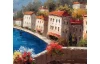 Obraz na plátne Malebné mestečko 116x76 cm, efekt ručnej maľby