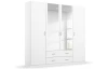 Šatníková skriňa Case, 181 cm,biela / biela