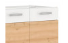 Kuchynská drezová skrinka Iconic 80ZL2F, buk iconic / biely mat, šírka 80 cm