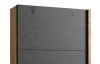 Šatník s posuvnými dverami Detroit, 250 cm, doskový dub / antracitová oceľ