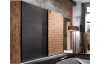 Šatník s posuvnými dverami Detroit, 250 cm, doskový dub / antracitová oceľ