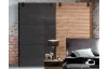 Šatník s posuvnými dverami Detroit, 250 cm, doskový dub / antracitová oceľ
