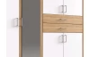 Šatníková skriňa Diver 270 cm, bílá/dub sonoma