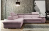 Rohová sedacia súprava Viera, ružová látka, ľavý roh