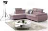 Rohová sedacia súprava Viera, ružová látka, ľavý roh