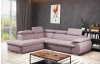Rohová sedacia súprava Viera, ružová látka, ľavý roh