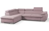 Rohová sedacia súprava Viera, ružová látka, ľavý roh
