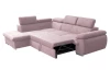 Rohová sedacia súprava Viera, ružová látka, ľavý roh