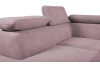 Rohová sedacia súprava Viera, ružová látka, ľavý roh