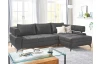Rohová sedacia súprava Paris, antracitová látka, pravý roh