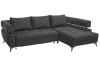 Rohová sedacia súprava Paris, antracitová látka, pravý roh