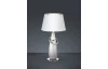 Stolná lampa Thebes 38 cm, biela/strieborná