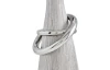Stolná lampa Thebes 38 cm, biela/strieborná
