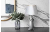 Stolná lampa Thebes 38 cm, biela/strieborná