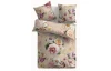 Obliečky Erika, béžové, kvetinový motív