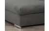 Rohová sedacia súprava Alabama, dymovo šedá látka, pravý roh, bez rozkladu