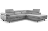 Rohová sedacia súprava Lotos, svetlo šedá látka, pravý roh