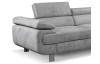 Rohová sedacia súprava Lotos, svetlo šedá látka, pravý roh