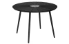 Okrúhly záhradný jedálenský stôl Parker 120 cm, čierny