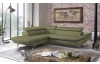 Rohová sedacia súprava Estelle, olivovo zelená látka, ľavý roh