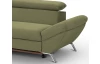 Rohová sedacia súprava Estelle, olivovo zelená látka, ľavý roh