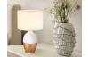 Stolná lampa Valentino, biela/zlatá