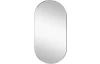 Nástenné zrkadlo Josie 50x100 cm, strieborné oválne