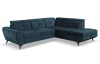 Rohová sedacia súprava Sergio, námornícka modrá látka, pravý roh