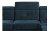 Rohová sedacia súprava Sergio, námornícka modrá látka, pravý roh