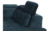 Rohová sedacia súprava Sergio, námornícka modrá látka, pravý roh