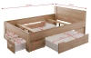 Postel Iwetta 140x200 cm, dub sonoma