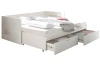 Rozkladacia posteľ so zásuvkami Leporolo 90x200 cm, biela mat