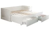 Rozkladacia posteľ so zásuvkami Leporolo 90x200 cm, biela mat