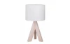 Stolná lampa Ging, biela látka