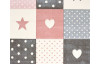 Detský koberec Diamond Kids 120x170 cm, ružový, hviezdy a srdce