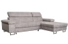 Rohová sedacia súprava Kasper, svetlo šedá vintage látka, pravý roh