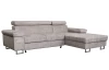 Rohová sedacia súprava Kasper, svetlo šedá vintage látka, pravý roh